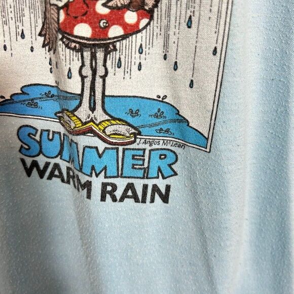 VTG 80s Oregon Graphic T Shirt S/M Blue Rainy Weather Single Stitch Super Shirts - Picture 6 of 11